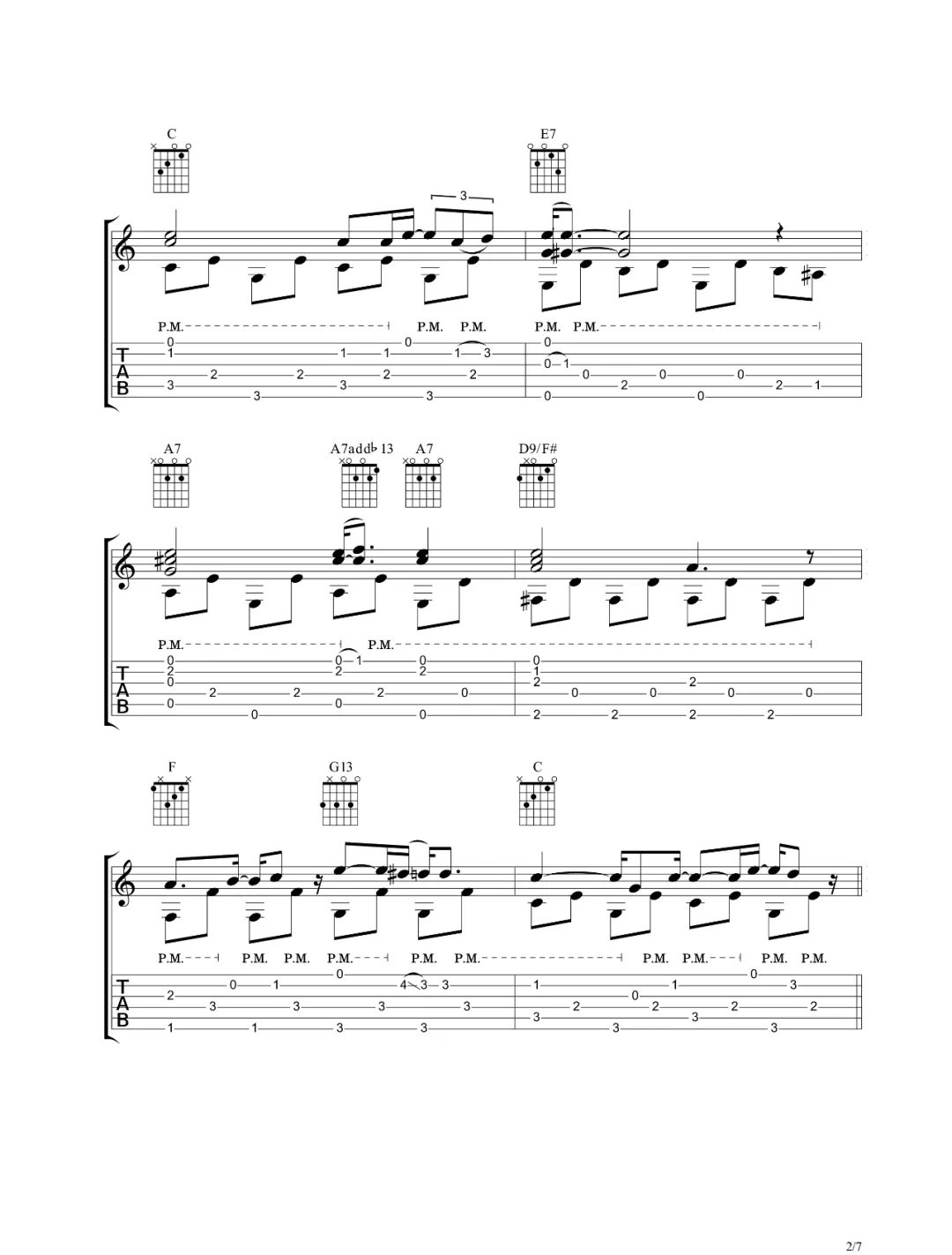 Liberstraum指弹吉他谱预览图