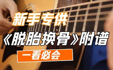 脱胎换骨吉他谱_李荣浩_C调原版六线谱_弹唱教学视频