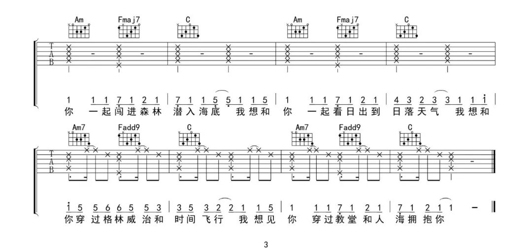 失眠飞行吉他谱预览图