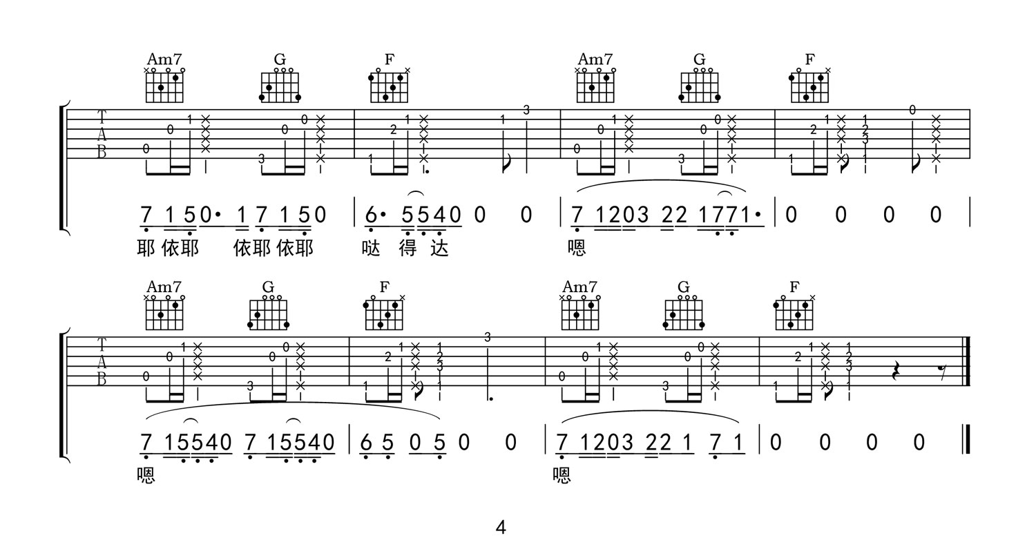 鲨鱼吉他谱预览图