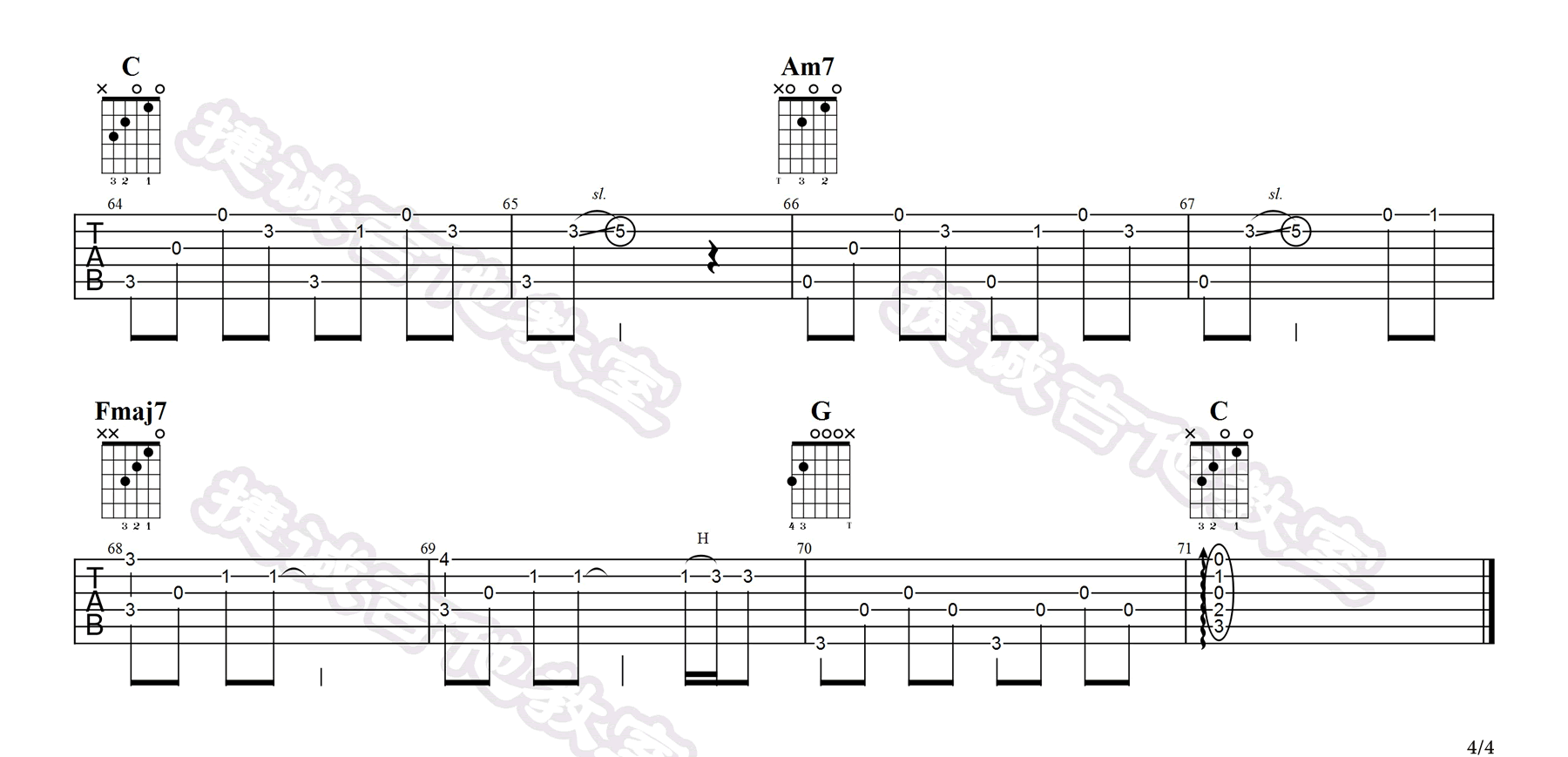 那就这样吧吉他谱预览图