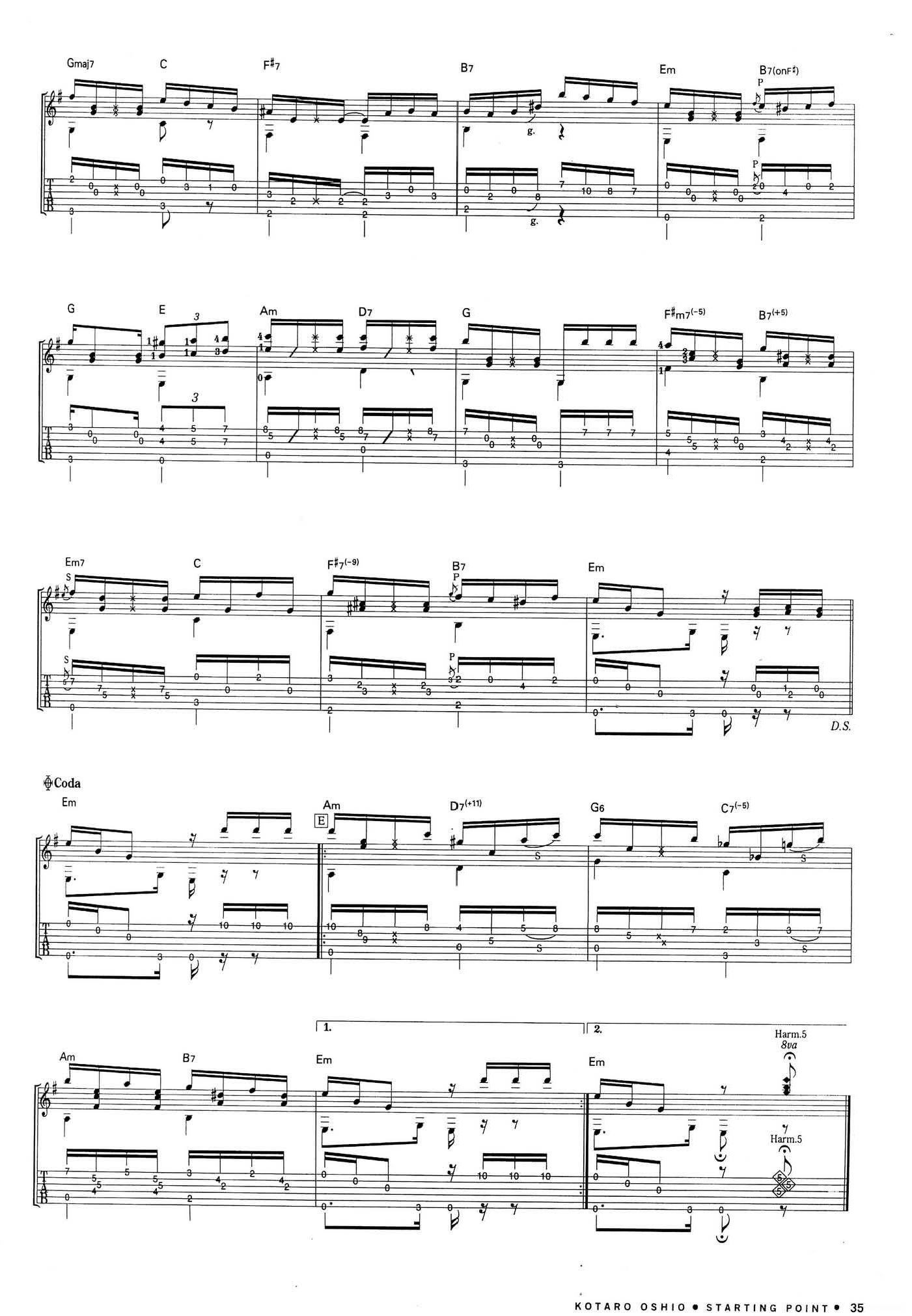 黄昏指弹吉他谱预览图