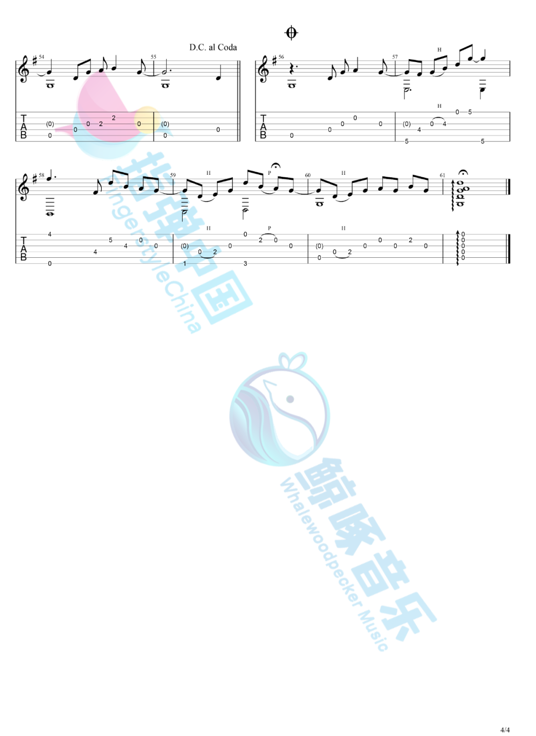 Clarence指弹吉他谱预览图