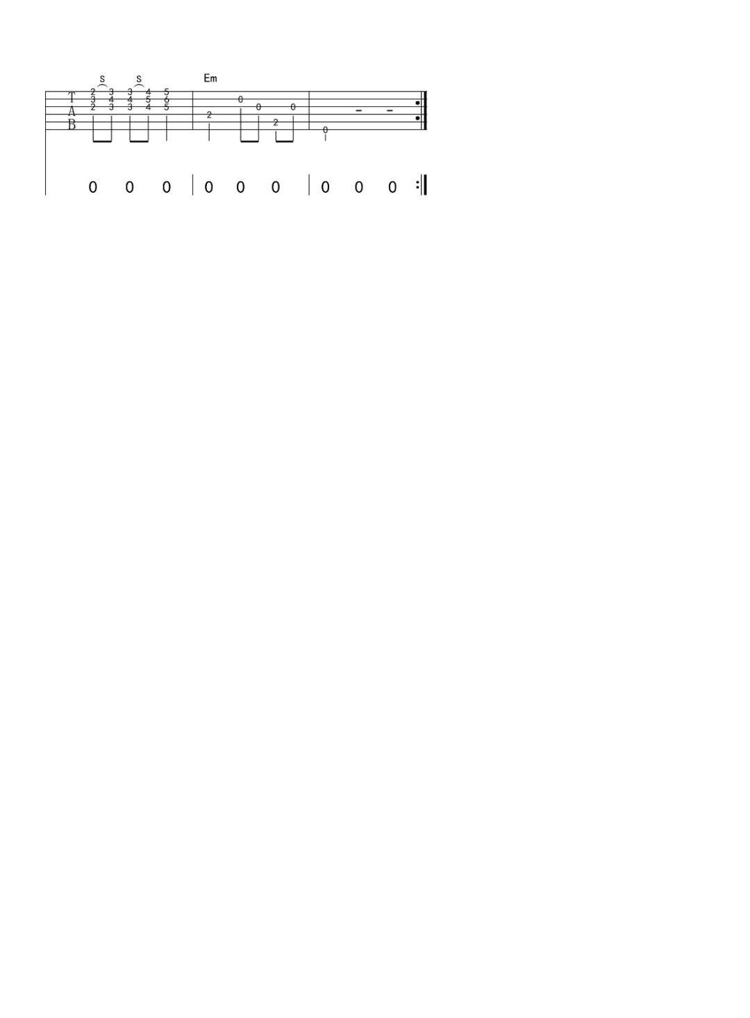 瓦尔登湖吉他谱预览图