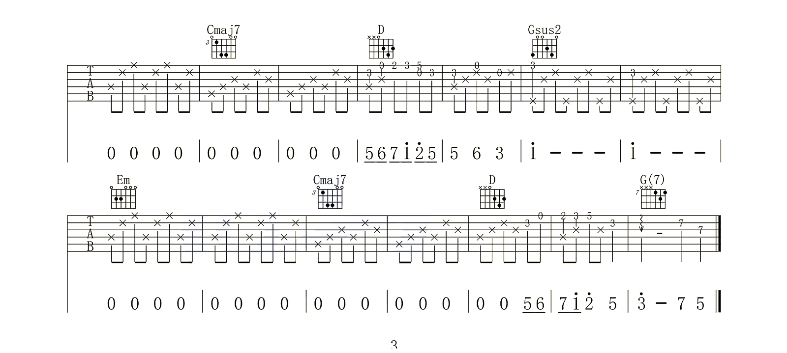 借我吉他谱预览图