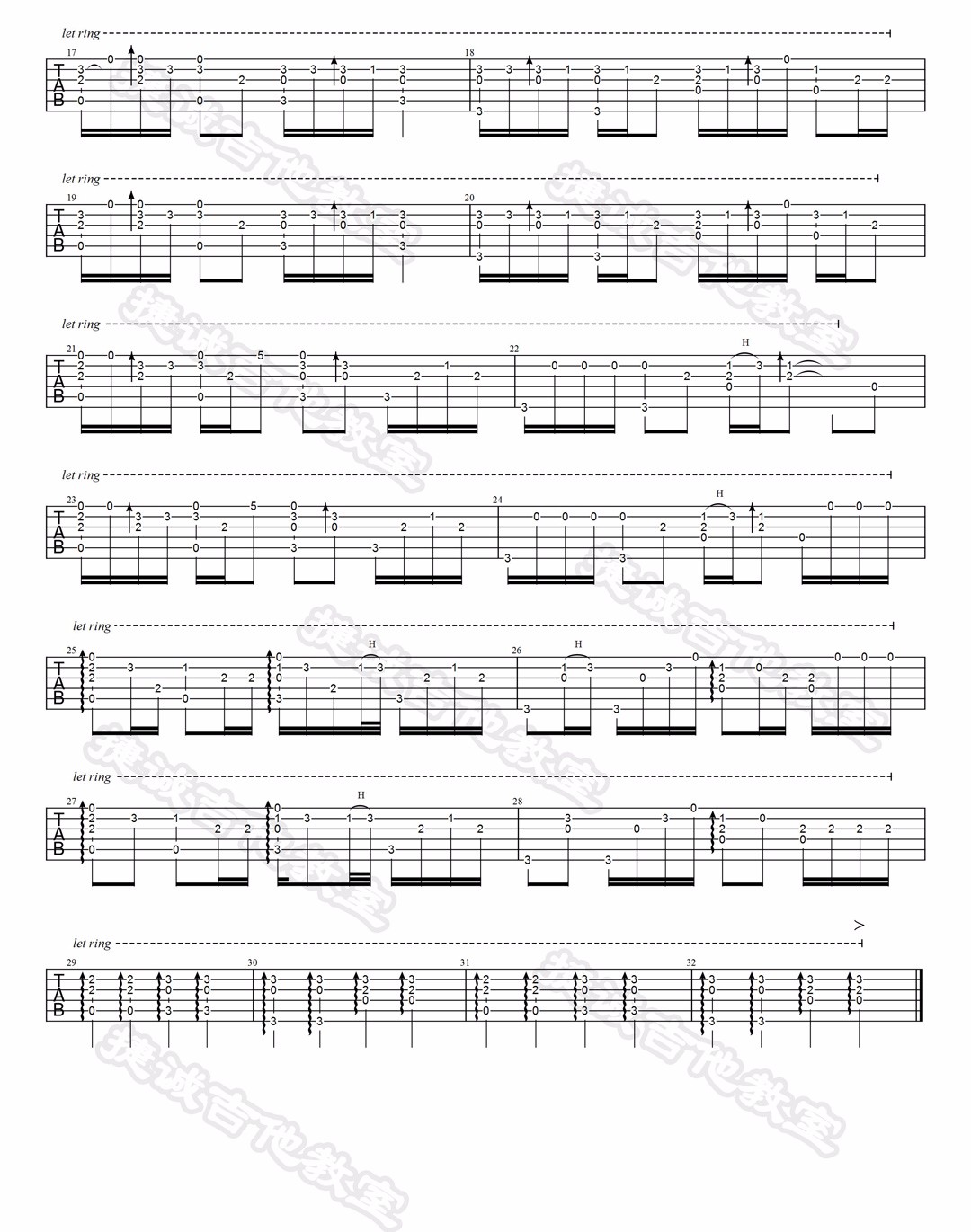 Old-Town-Road指弹吉他谱预览图