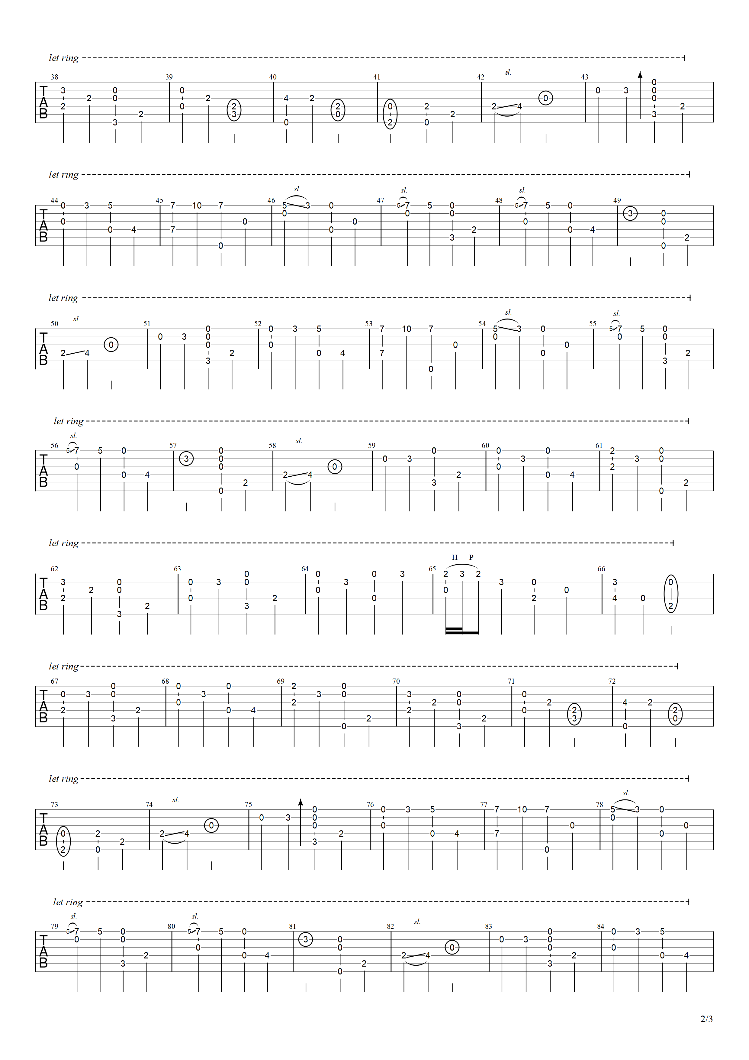 穿越时空的思念指弹吉他谱预览图