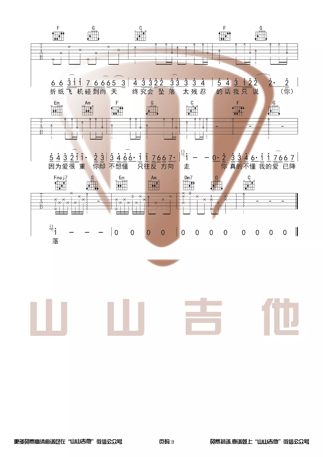 那些你很冒险的梦吉他谱预览图
