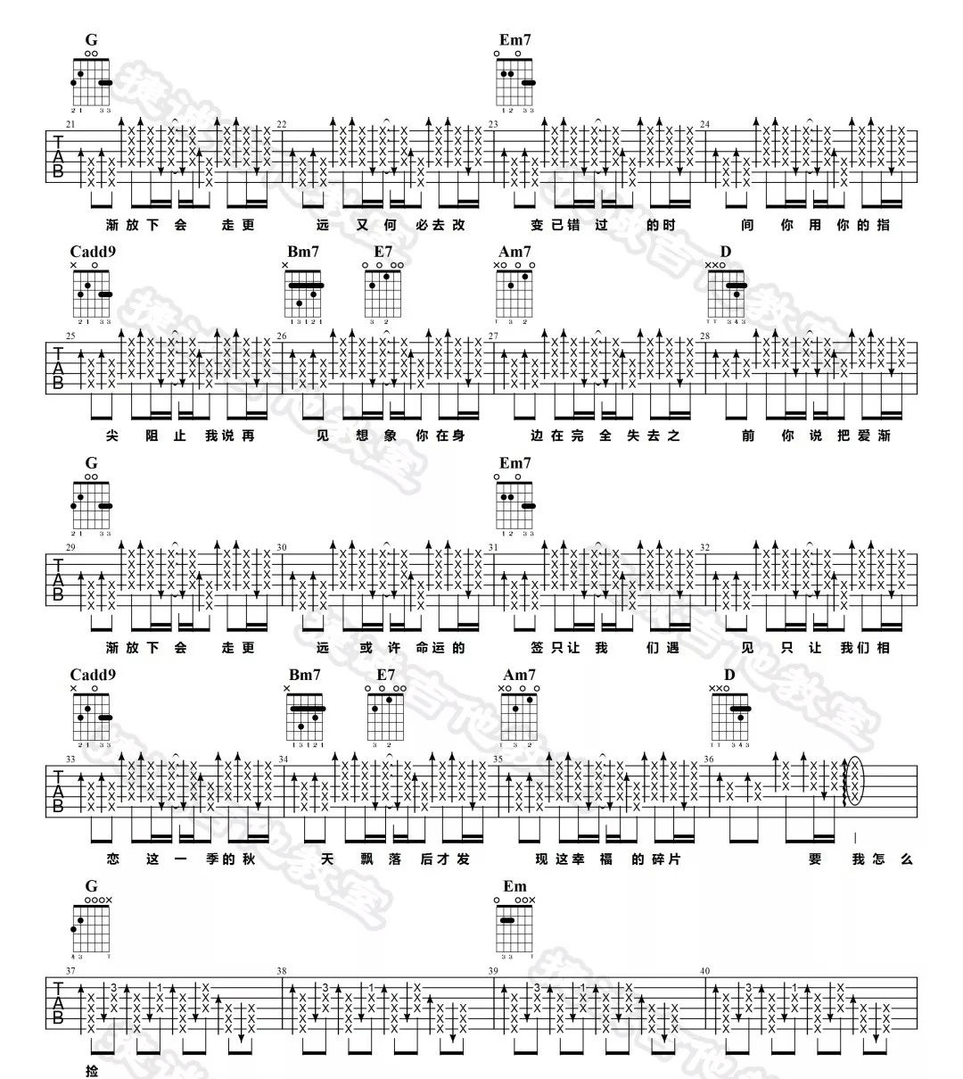 不能说的秘密吉他谱预览图