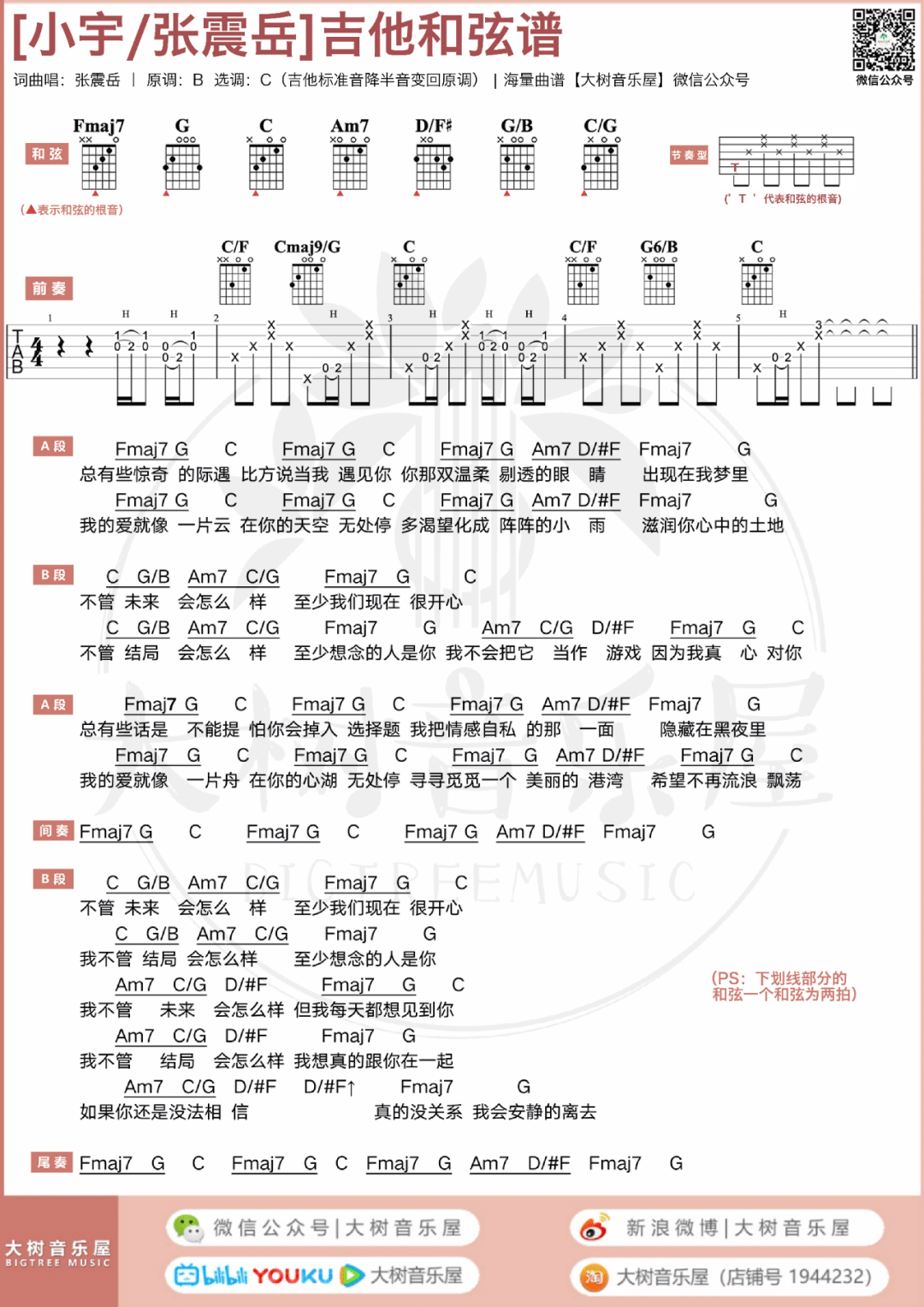 小宇吉他谱预览图