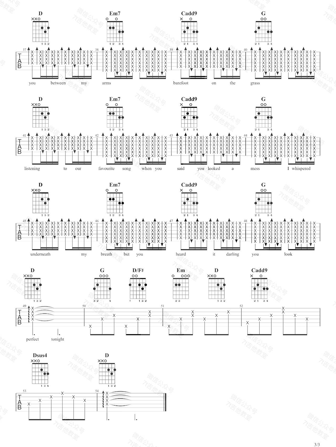 Perfect吉他谱预览图