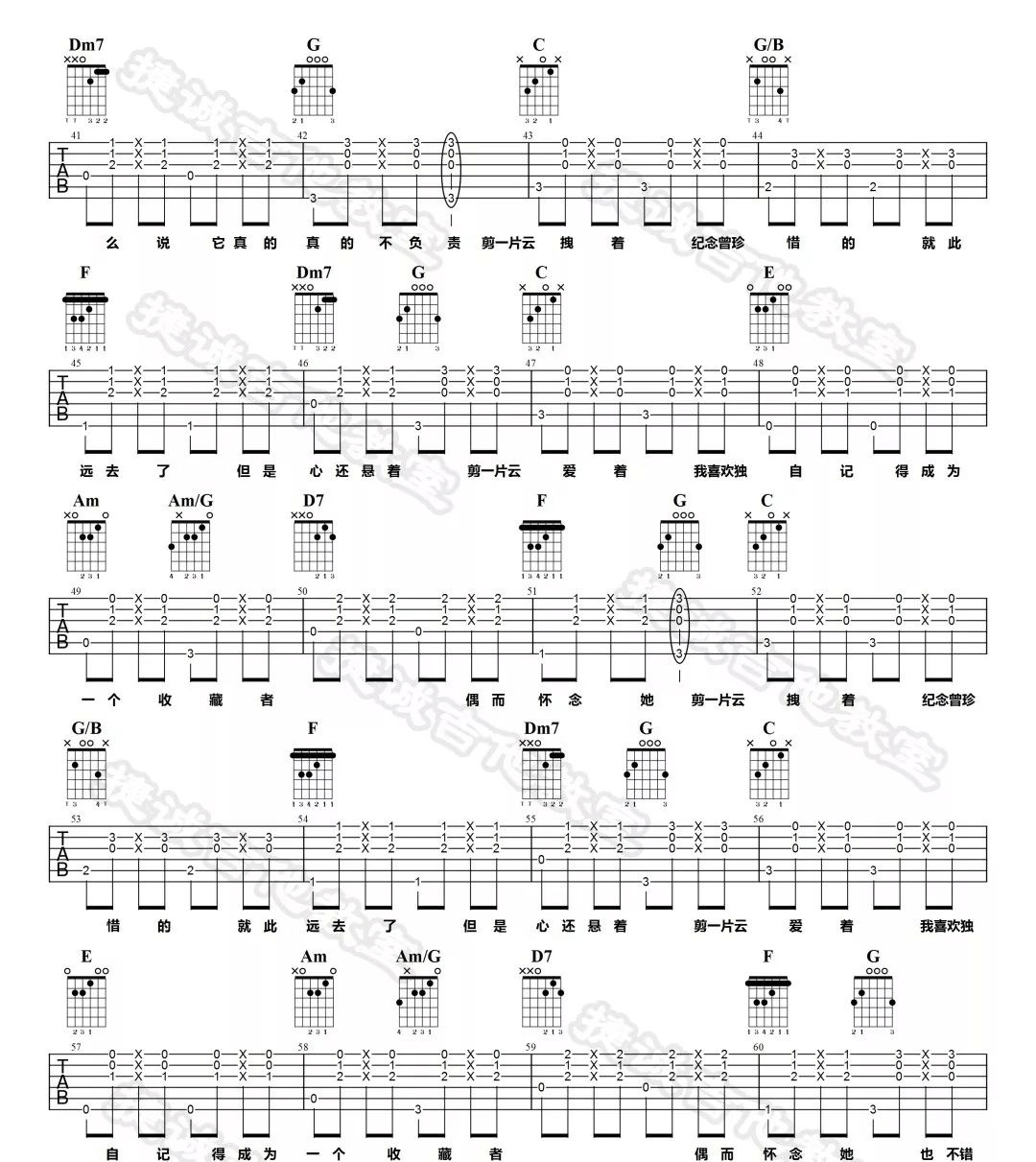 剪云者吉他谱预览图