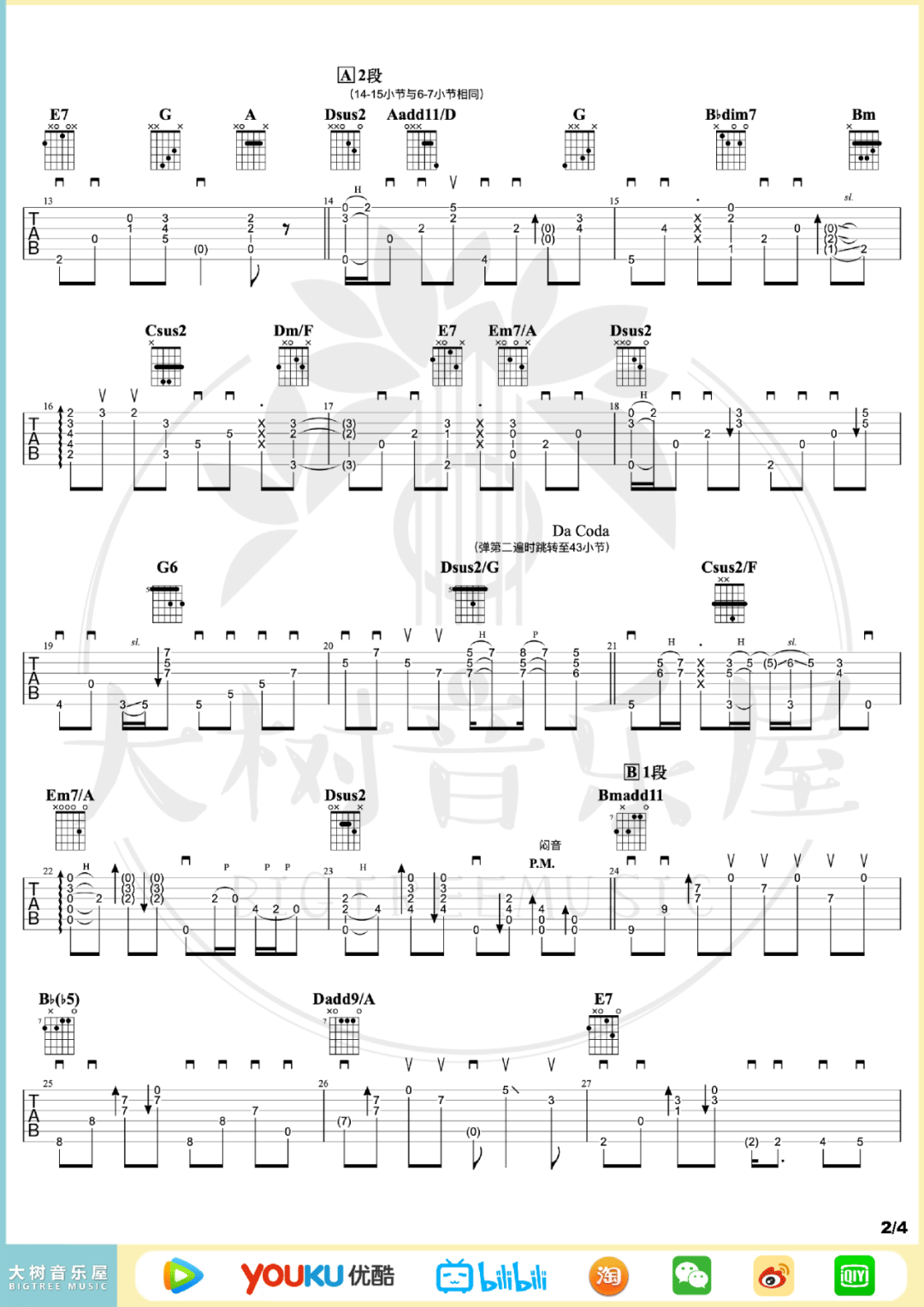 Angelina指弹吉他谱预览图
