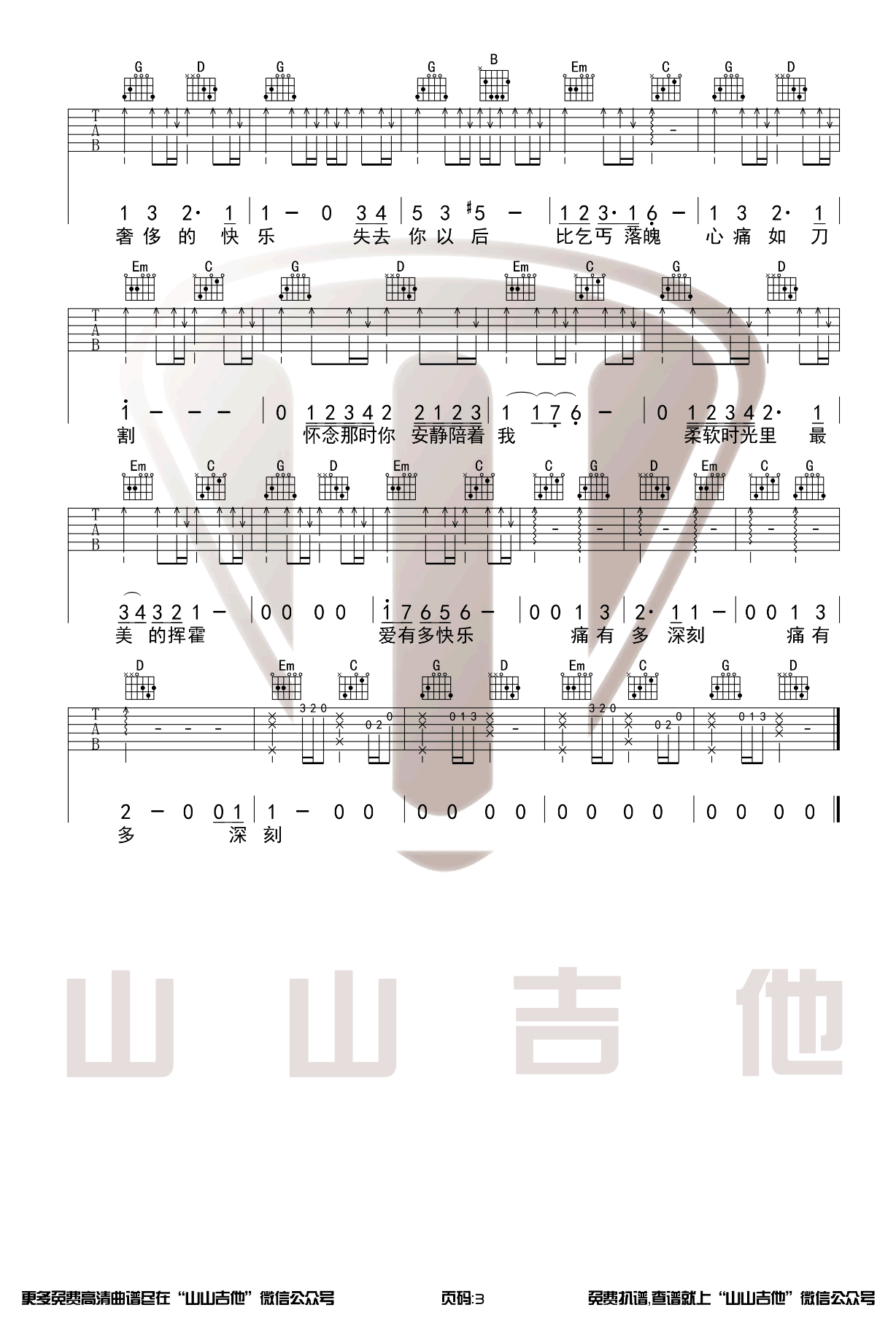 国王与乞丐吉他谱预览图