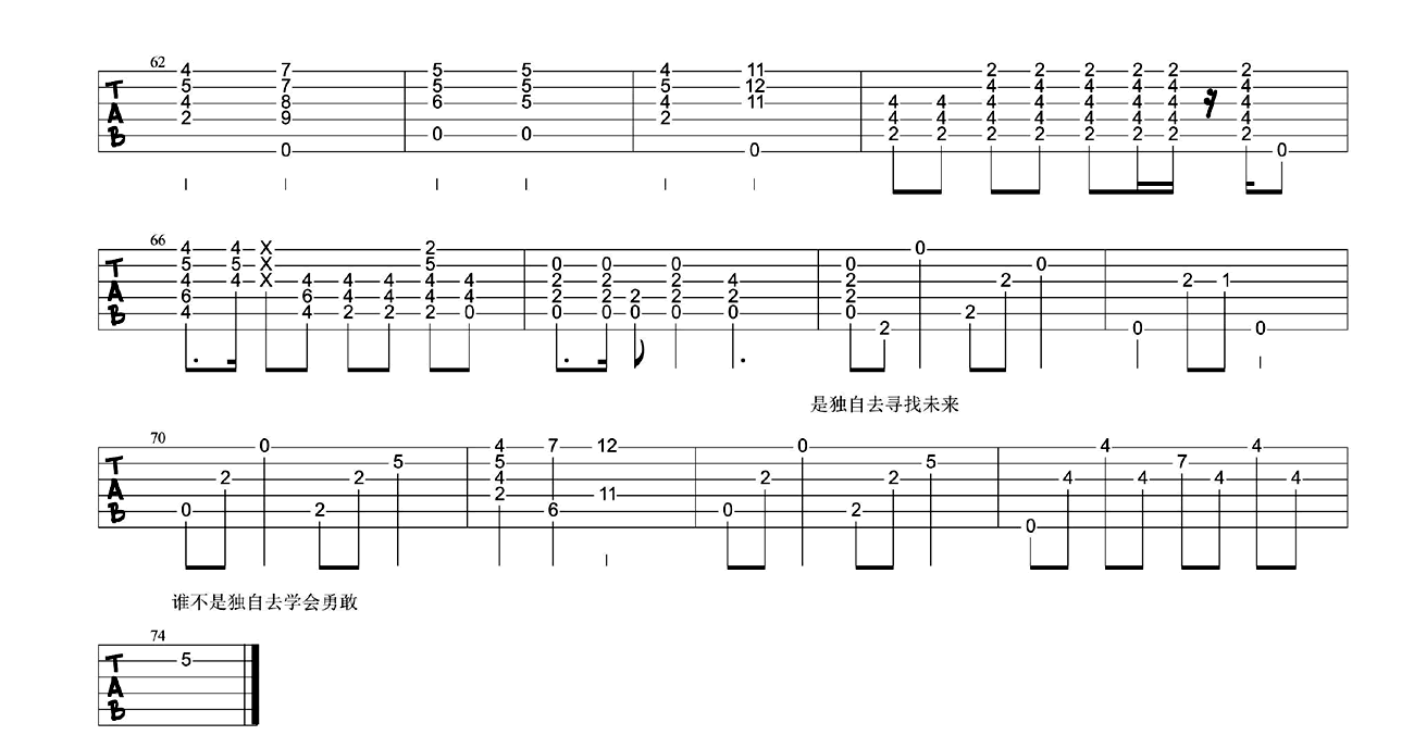 飞吉他谱预览图