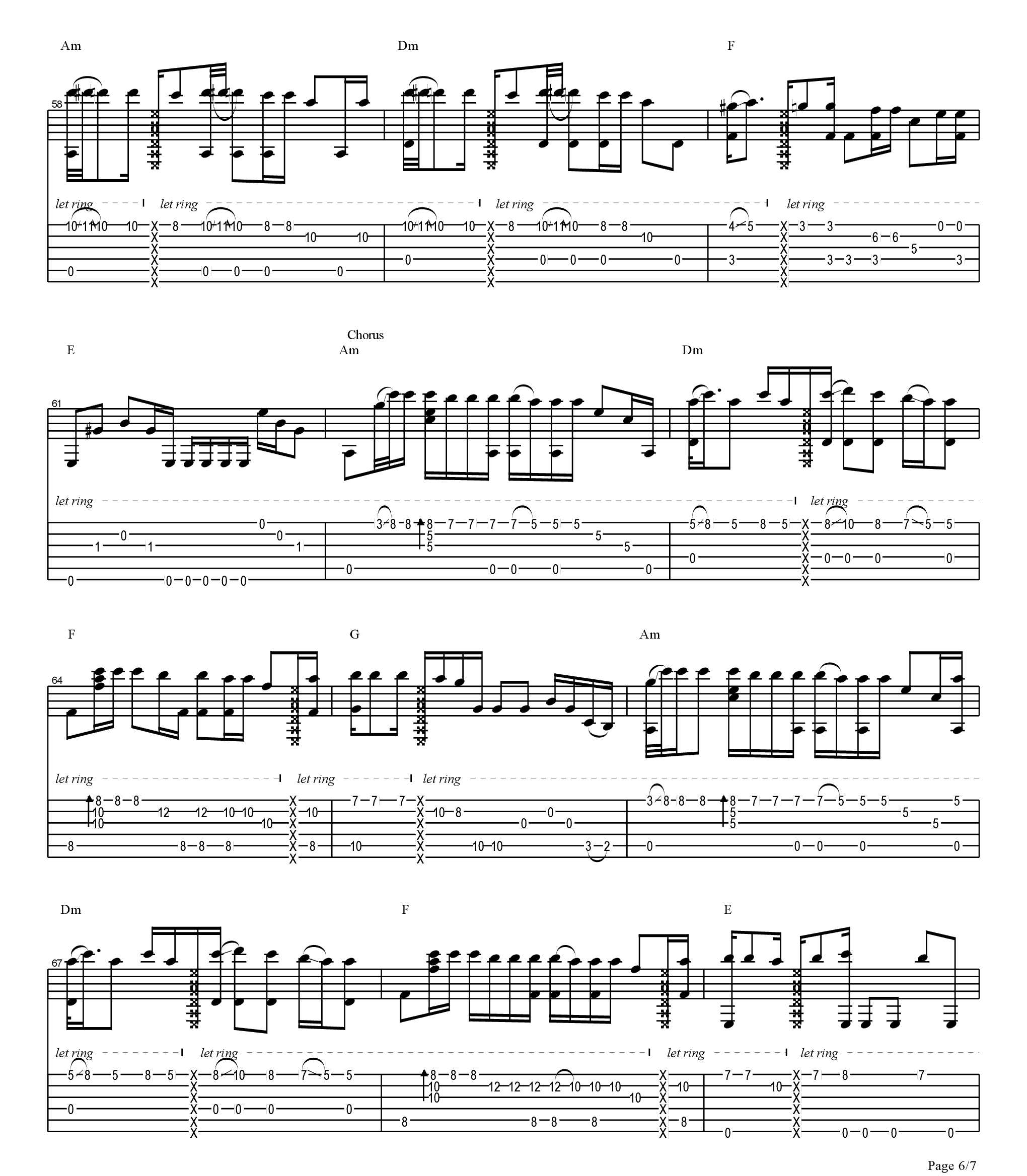 Careless-Whisper指弹吉他谱预览图