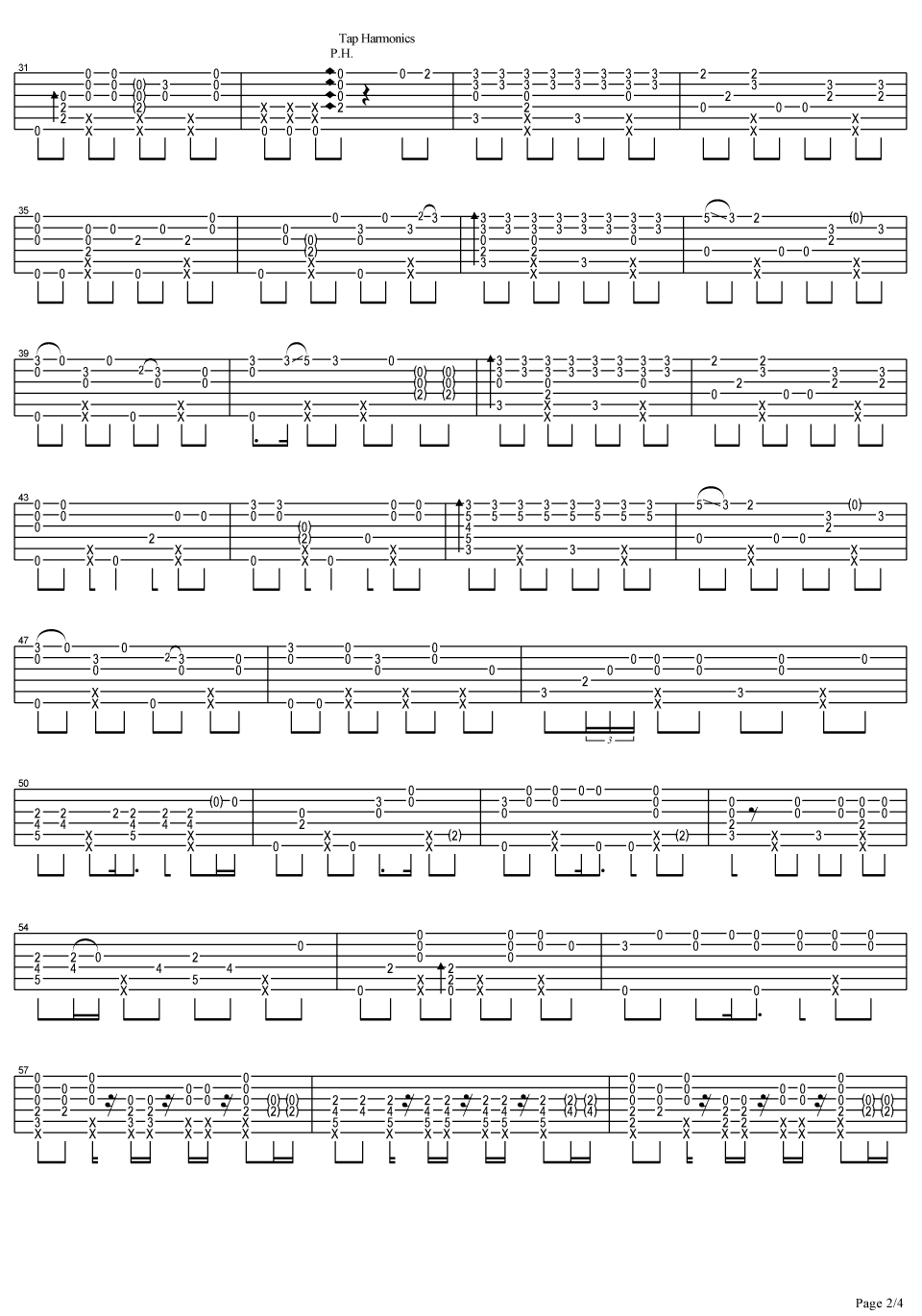 Lies指弹吉他谱预览图