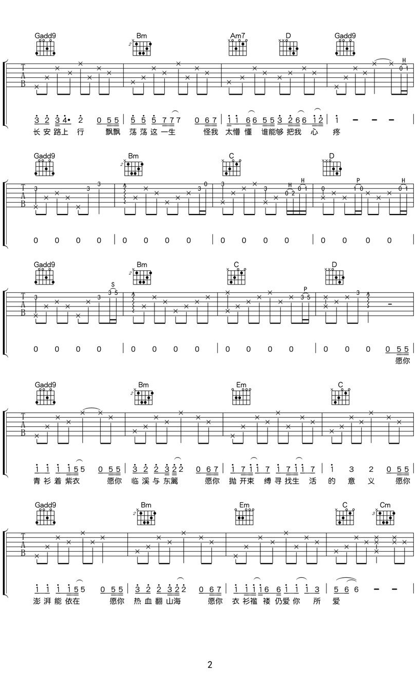 少年依然在吉他谱预览图