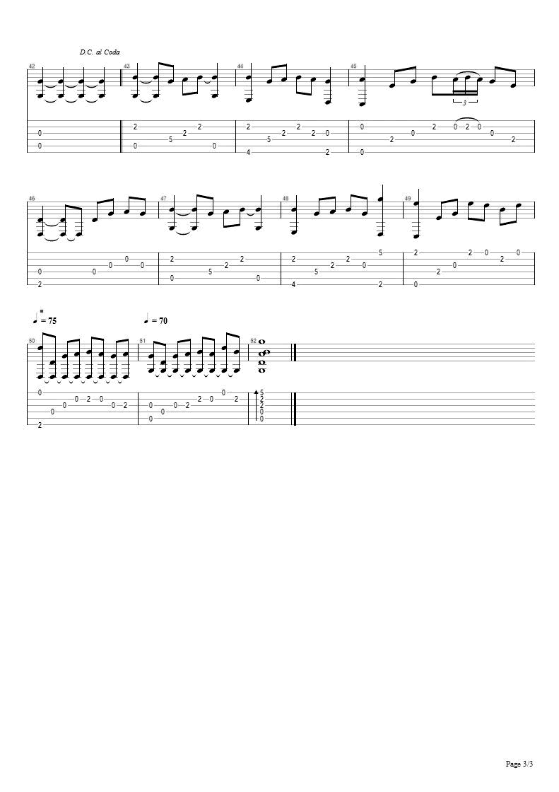 花莲指弹吉他谱预览图