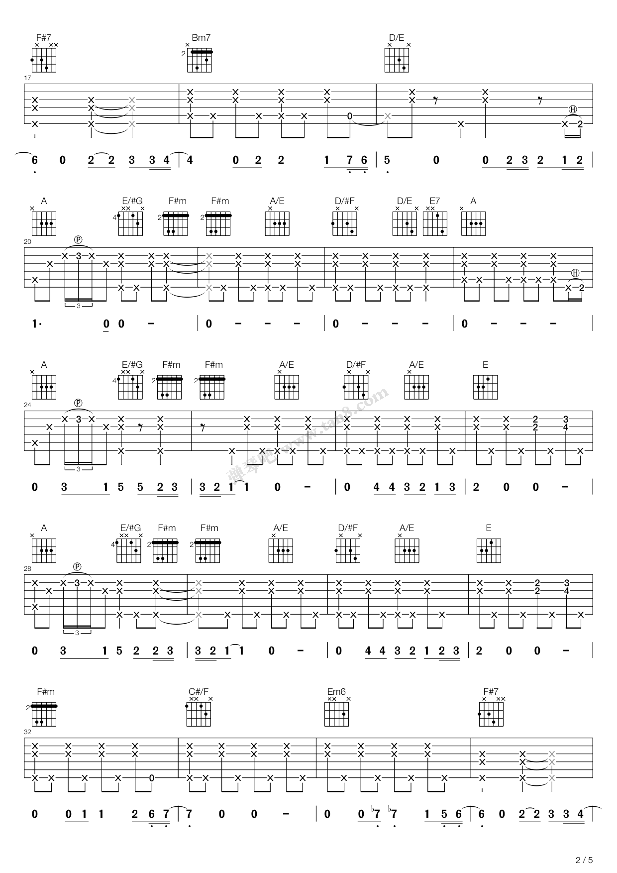 Tears-In-Heaven吉他谱预览图