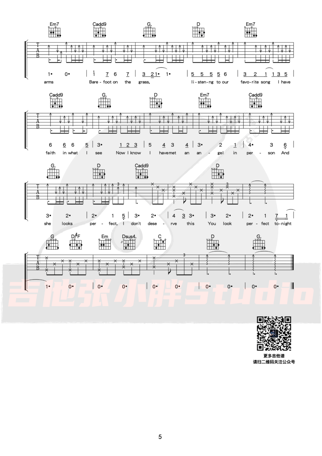 Perfect吉他谱预览图