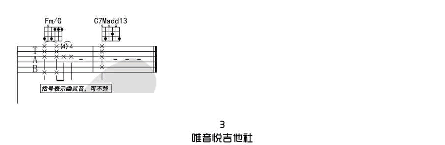 年轮说吉他谱预览图