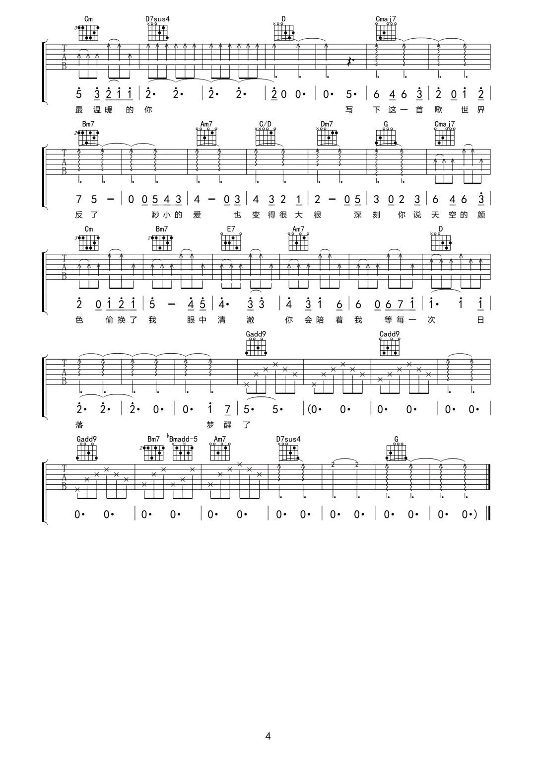 颠倒吉他谱预览图