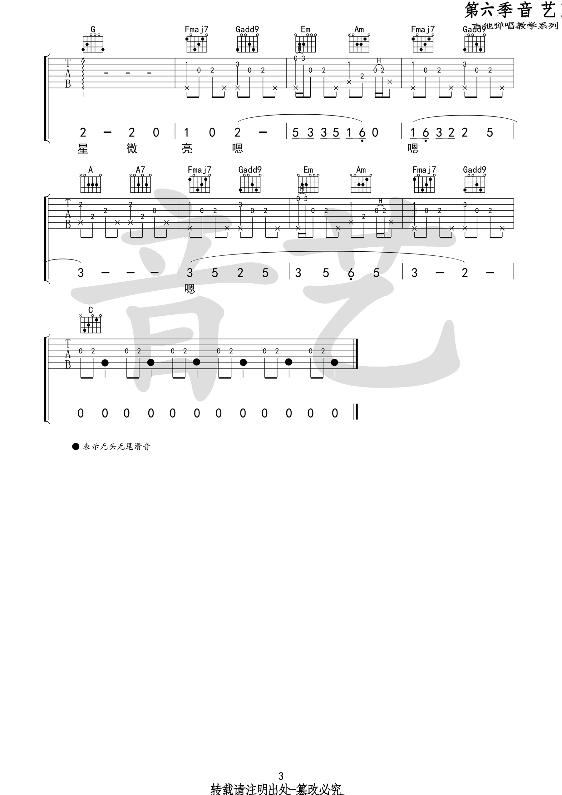 船子吉他谱预览图