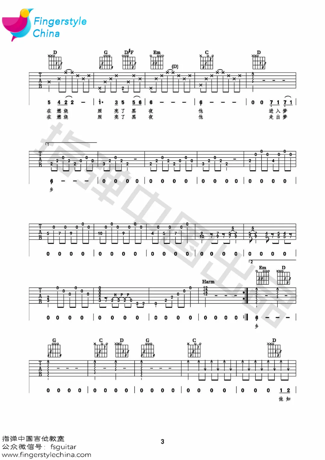 门吉他谱预览图