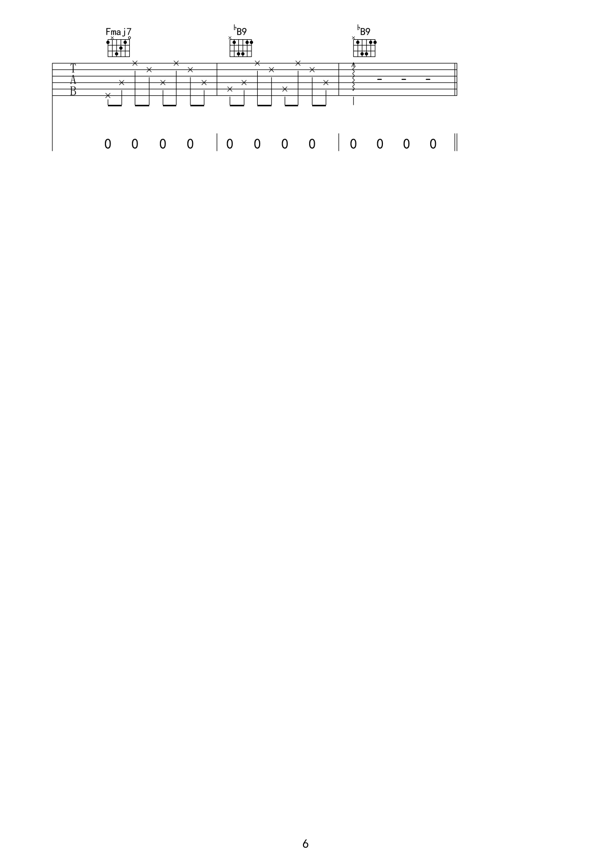 摩天轮的眼泪吉他谱预览图