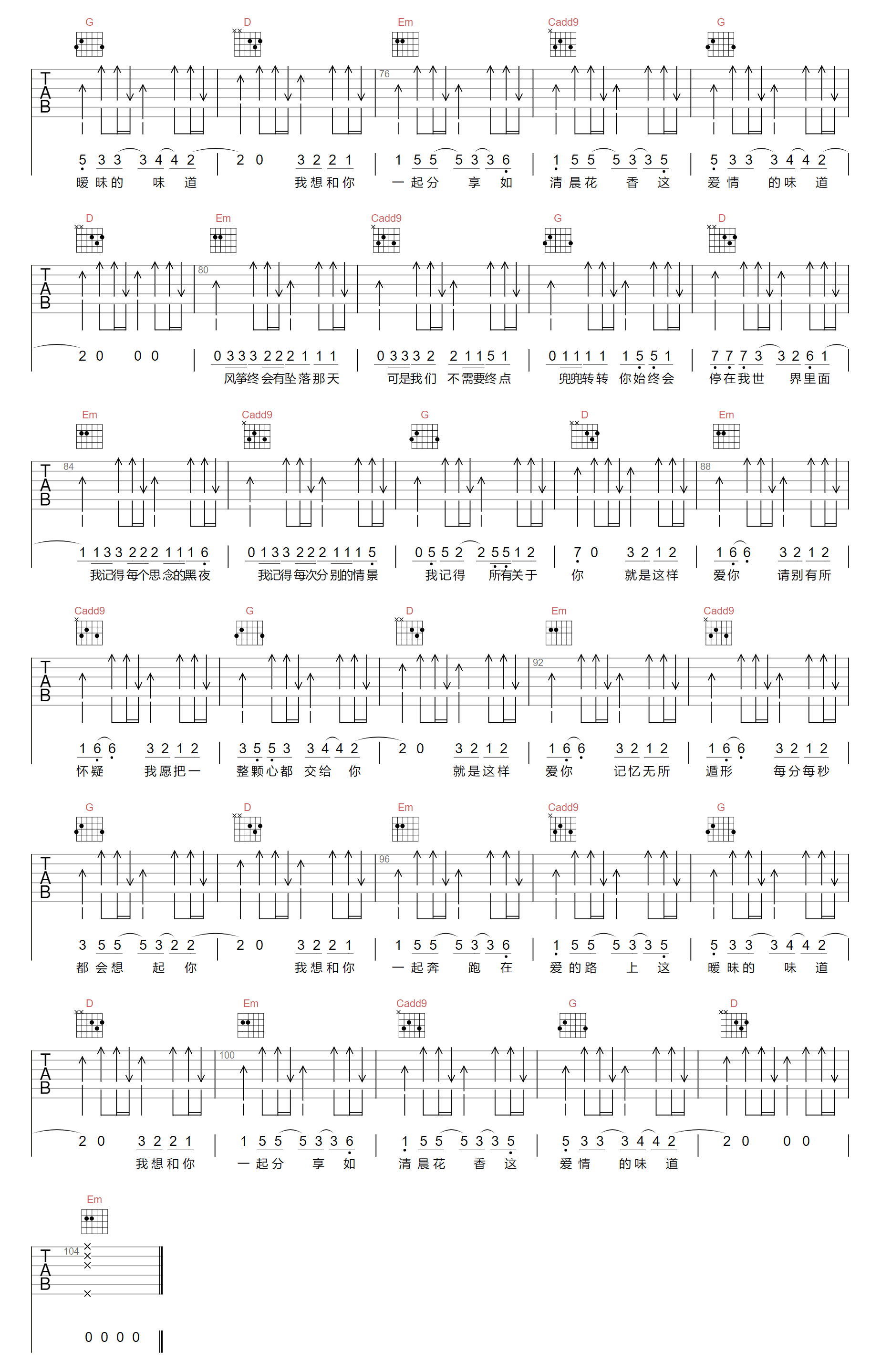 缺氧吉他谱预览图