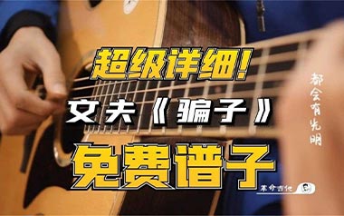 骗子吉他谱_文夫_C调原版六线谱_弹唱教学视频