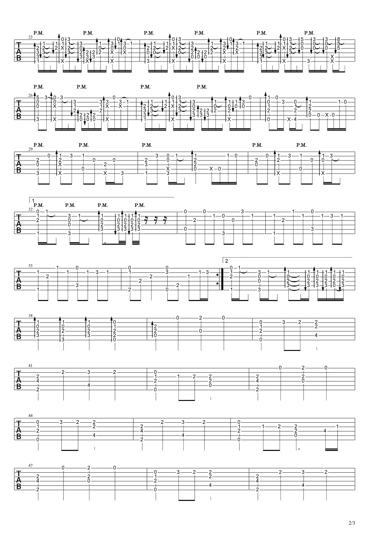 Lemon指弹吉他谱预览图