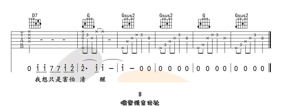 她说吉他谱预览图