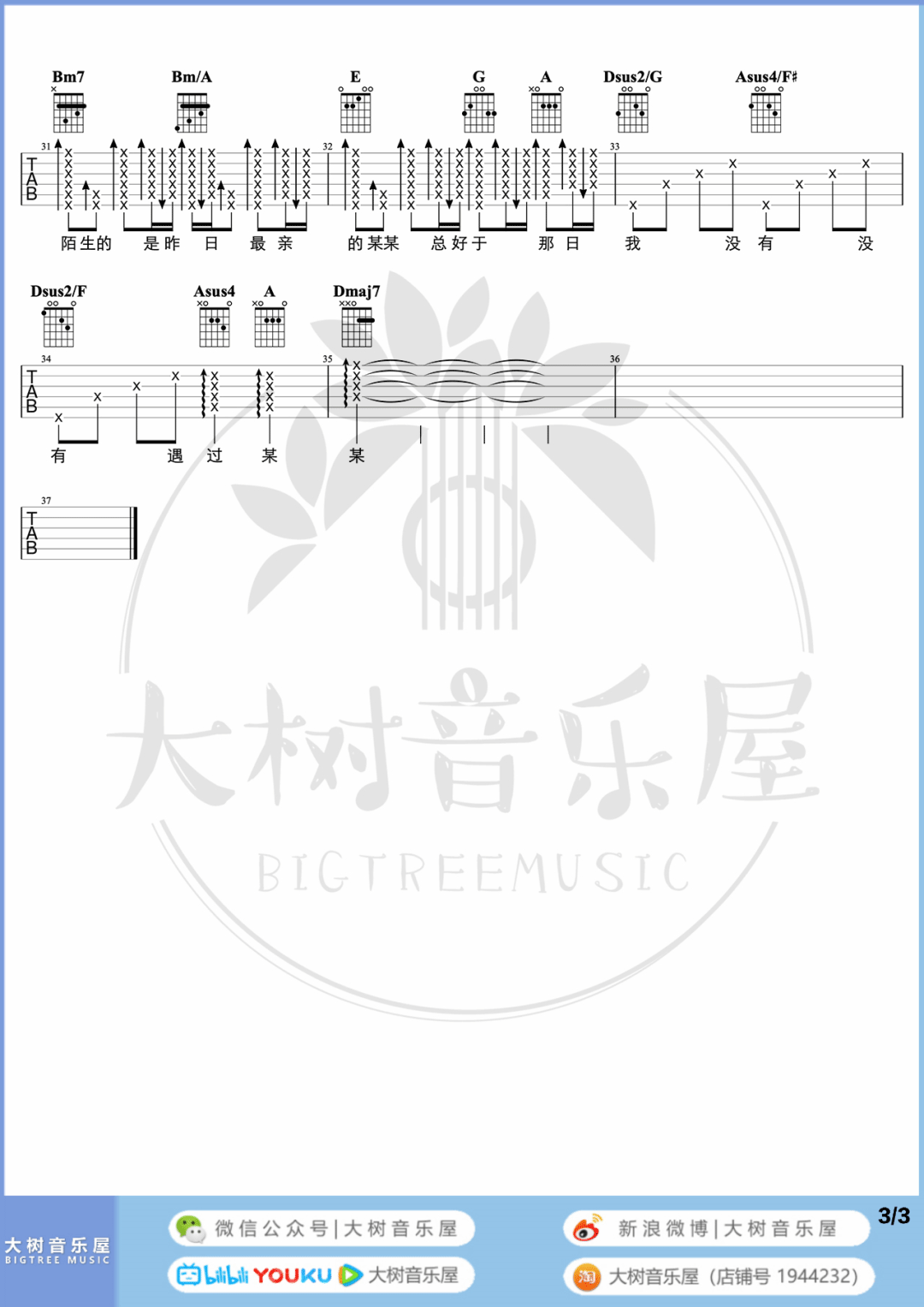 最佳损友吉他谱预览图