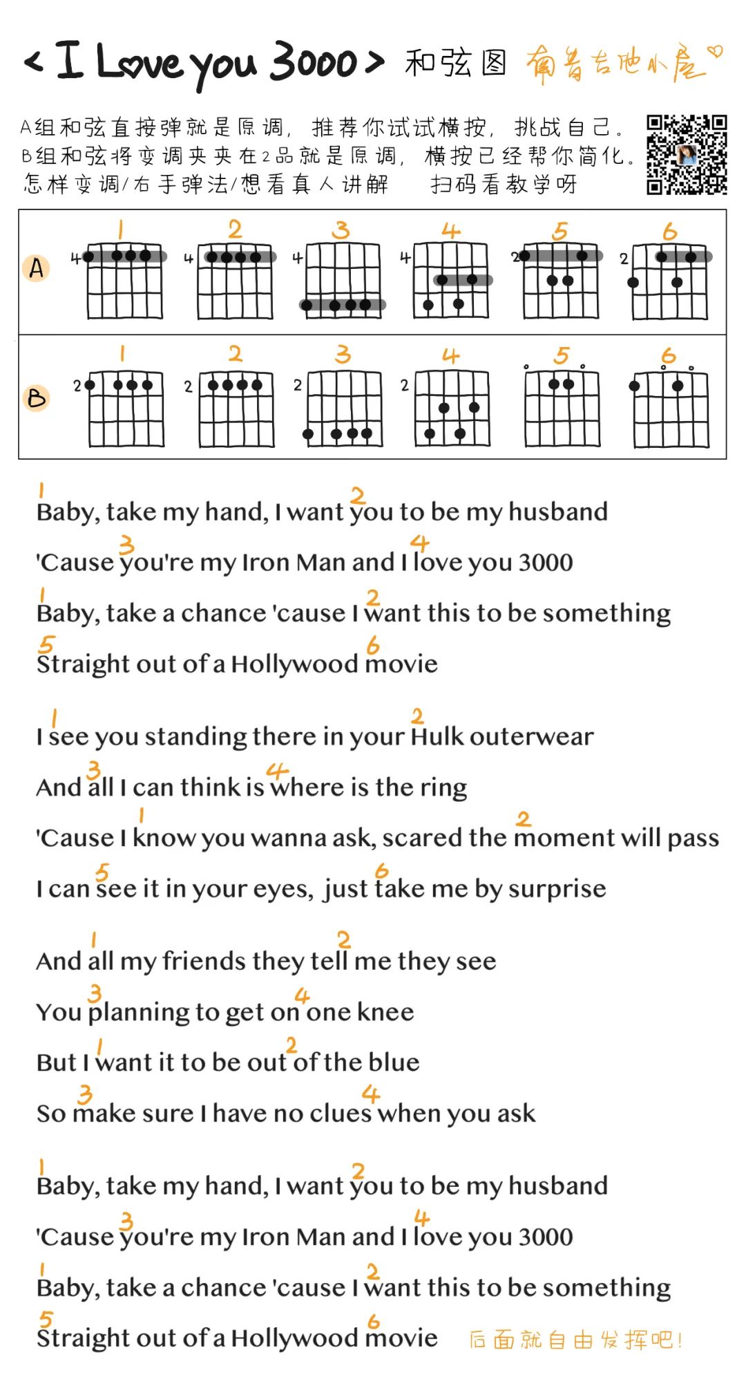 I-Love-You-3000吉他谱预览图