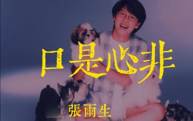 口是心非吉他谱_张雨生_C调简单版弹唱谱_高清六线谱
