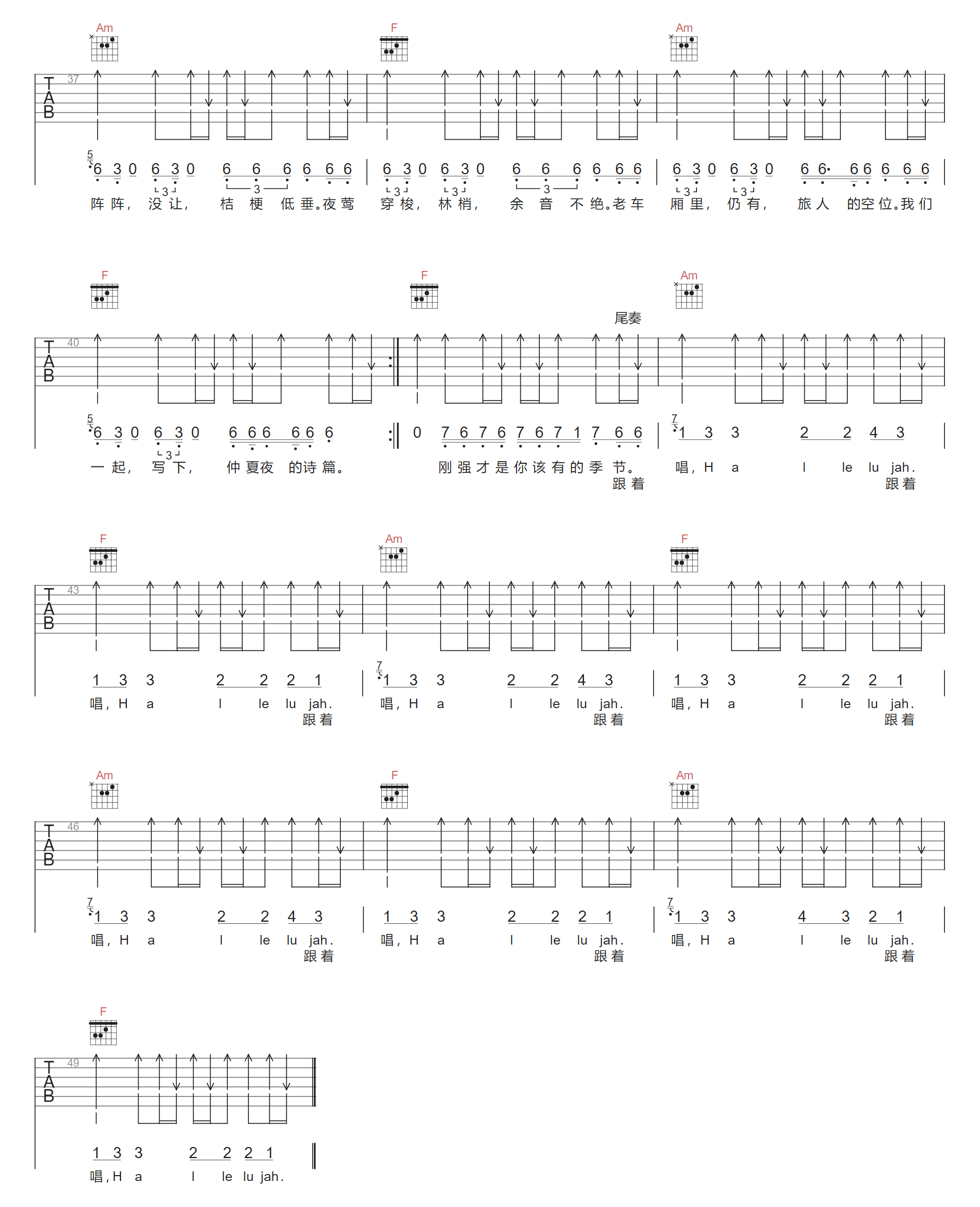 圣徒吉他谱预览图